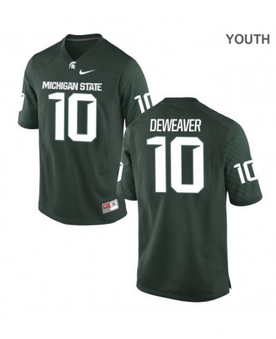 Youth Michigan State Spartans NCAA #10 Messiah DeWeaver Green Authentic Nike Stitched College Football Jersey XD32N34BL